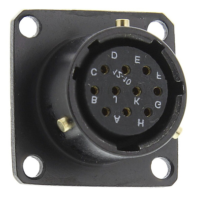 Amphenol MIL Spec Circular Connector, 10 Contacts, Panel Mount, Socket, Female, 62LC Series