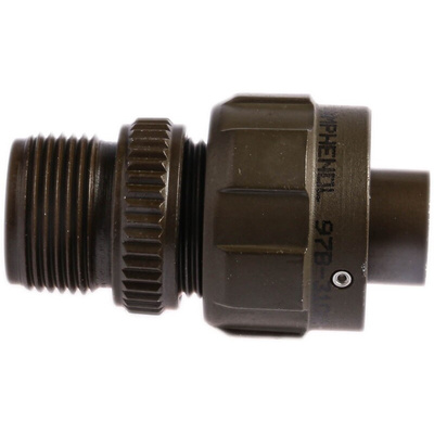 Amphenol, 97B 3 Way Cable Mount MIL Spec Circular Connector Plug, Pin Contacts,Shell Size 10SL, Bayonet Coupling,