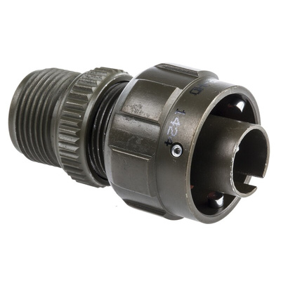 Amphenol, 97B 2 Way Cable Mount MIL Spec Circular Connector Plug, Pin Contacts,Shell Size 10SL, Bayonet Coupling,