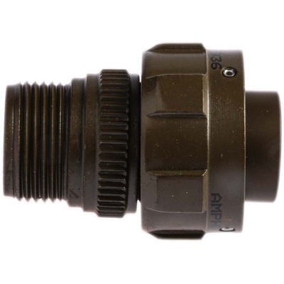 Amphenol, 97B 6 Way Cable Mount MIL Spec Circular Connector Plug, Pin Contacts,Shell Size 14S, Bayonet Coupling,