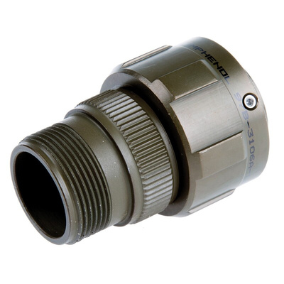 Amphenol Limited, 97B 10 Way Cable Mount MIL Spec Circular Connector Plug, Pin Contacts,Shell Size 18, Bayonet