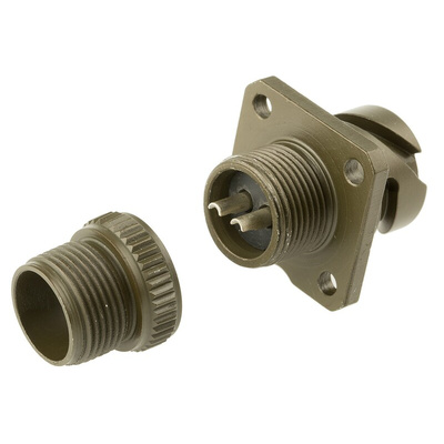 Amphenol, 97B 2 Way Wall Mount MIL Spec Circular Connector Receptacle, Socket Contacts,Shell Size 10SL, Bayonet
