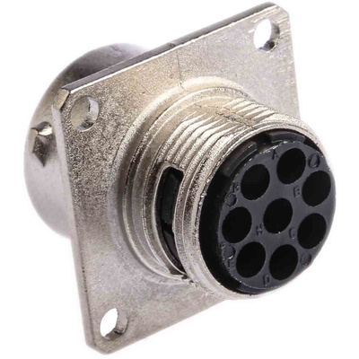 Souriau, UTO 8 Way Wall Mount MIL Spec Circular Connector Receptacle, Socket Contacts,Shell Size 12, Bayonet Coupling