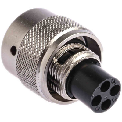 Souriau, UTO 4 Way Cable Mount MIL Spec Circular Connector Plug, Pin Contacts,Shell Size 10, Bayonet Coupling