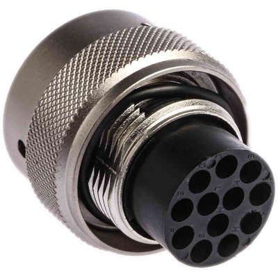 Souriau, UTO 12 Way Cable Mount MIL Spec Circular Connector Plug, Pin Contacts,Shell Size 14, Bayonet Coupling