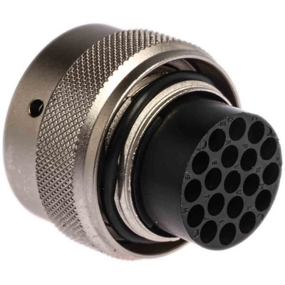 Souriau, UTO 19 Way Cable Mount MIL Spec Circular Connector Plug, Pin Contacts,Shell Size 16, Bayonet Coupling