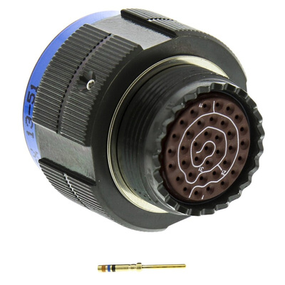 Amphenol, TV 37 Way Cable Mount MIL Spec Circular Connector Plug, Pin Contacts,Shell Size 15, Screw Coupling,