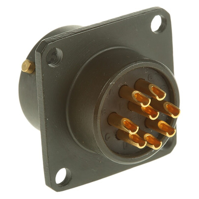 Amphenol, 62GB 8 Way Box Mount MIL Spec Circular Connector Receptacle, Pin Contacts,Shell Size 12, Bayonet Coupling,