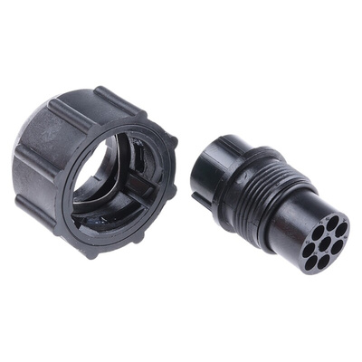 Souriau, UTP 8 Way Cable Mount MIL Spec Circular Connector Plug, Pin Contacts,Shell Size 12, Bayonet Coupling