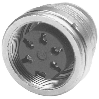 Amphenol, signalmate C091 5 Pole M16 Din Socket, 5.0A, 300 V IP40, Panel Mount