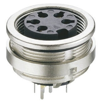 Lumberg 8 Pole Din Socket, DIN EN 60529, 5A, 60 V ac IP68, Female, Wall Mount