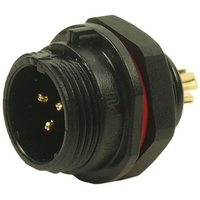 RS PRO Circular Connector, 3 Contacts, Panel Mount, Socket, Male, IP68