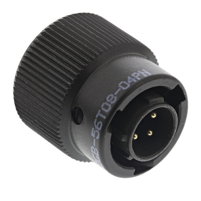 Amphenol Limited, 62GB 4 Way Cable Mount MIL Spec Circular Connector Plug, Pin Contacts,Shell Size 8, Bayonet Coupling,