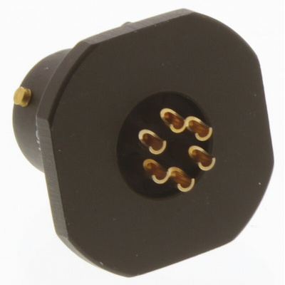 Amphenol Limited, 62GB 6 Way Panel Mount MIL Spec Circular Connector Receptacle, Socket Contacts,Shell Size 10, Bayonet