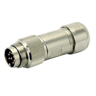 Amphenol Industrial, C 091 D+ 7 Pole M16 Din Socket, DIN EN 61076-2-106, 7A, 100 V IP68, Screw Coupling, Female, Cable