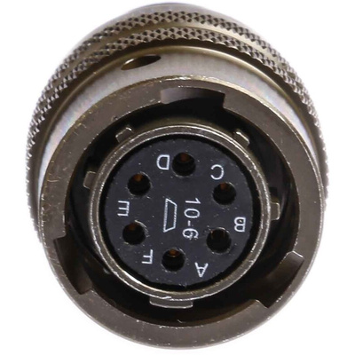 Amphenol, PT 6 Way Cable Mount MIL Spec Circular Connector Plug, Socket Contacts,Shell Size 10, Bayonet, MIL-DTL-26482