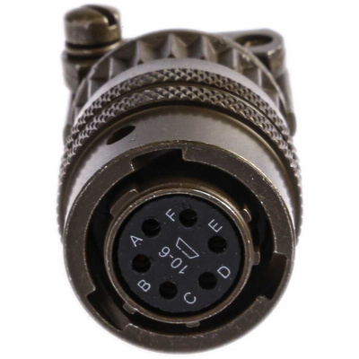Amphenol, PT 6 Way Cable Mount MIL Spec Circular Connector Plug, Socket Contacts,Shell Size 10, Bayonet, MIL-DTL-26482