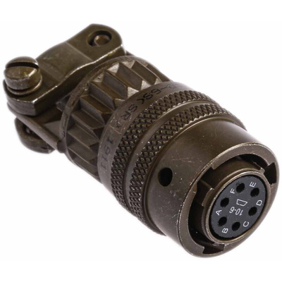 Amphenol, PT 6 Way Cable Mount MIL Spec Circular Connector Plug, Socket Contacts,Shell Size 10, Bayonet, MIL-DTL-26482