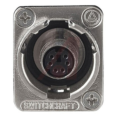 Switchcraft, EH 6 Pole Din, Female, Panel Mount
