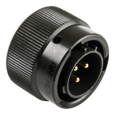 Amphenol Limited, 62GB 3 Way Cable Mount MIL Spec Circular Connector Plug, Pin Contacts,Shell Size 12, Bayonet