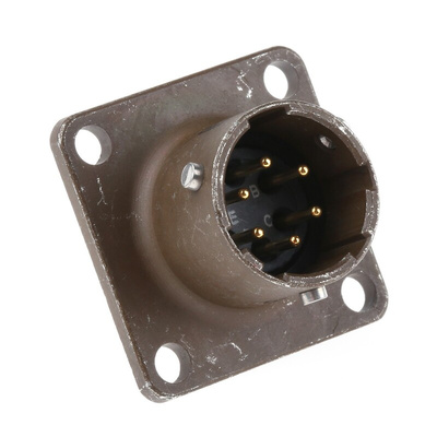 ITT Cannon, KPT 6 Way Box Mount MIL Spec Circular Connector Receptacle, Pin Contacts,Shell Size 10, Bayonet Coupling