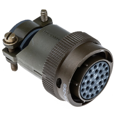 ITT Cannon, KPT 26 Way Cable Mount MIL Spec Circular Connector Plug, Socket Contacts,Shell Size 16, Bayonet Coupling