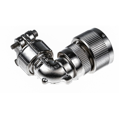 ITT Cannon, CA-COM Right Angle 6 Way Cable Mount MIL Spec Circular Connector Plug, Pin Contacts,Shell Size 14S, Bayonet