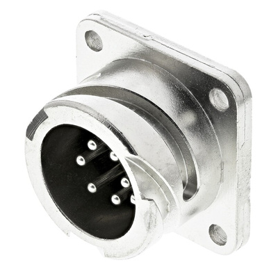 ITT Cannon, CA-COM 6 Way Box Mount MIL Spec Circular Connector Receptacle, Pin Contacts,Shell Size 14S, Bayonet Coupling