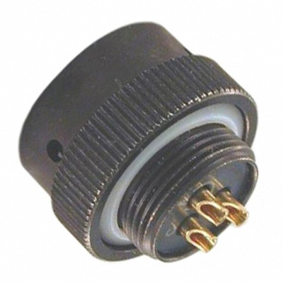 Souriau, 851 3 Way Cable Mount MIL Spec Circular Connector Receptacle, Pin Contacts,Shell Size 12, Bayonet, MIL-C-26482