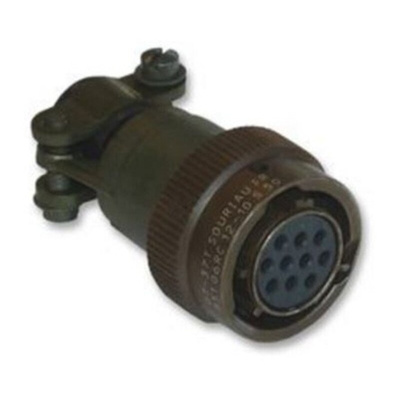 Souriau, 851 6 Way Cable Mount MIL Spec Circular Connector Receptacle, Socket Contacts,Shell Size 10, Bayonet,