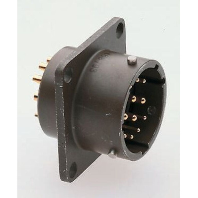 Amphenol Socapex, 451 3 Way Panel Mount MIL Spec Circular Connector Receptacle, Socket Contacts,Shell Size 8, Bayonet