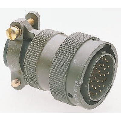 Amphenol Socapex, 451 3 Way Cable Mount MIL Spec Circular Connector Plug, Pin Contacts,Shell Size 8, Bayonet Coupling