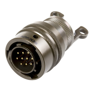 Amphenol Socapex, 451 10 Way Cable Mount MIL Spec Circular Connector Plug, Pin Contacts,Shell Size 12, Bayonet Coupling