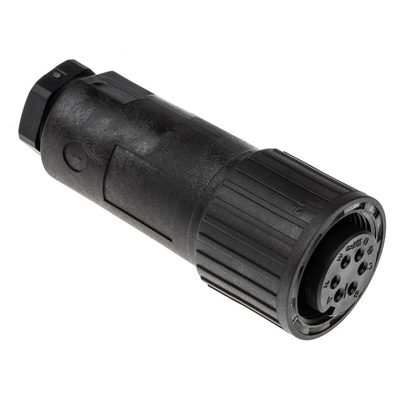 Hirschmann, CM 6 Way Cable Mount MIL Spec Circular Connector Plug, Socket Contacts, Screw Coupling, MIL-DTL-5015