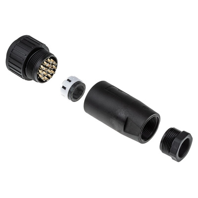 Hirschmann, CM 17 Way Cable Mount MIL Spec Circular Connector Plug, Socket Contacts,Shell Size 20, Screw Coupling,