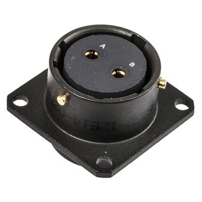 Amphenol, 62GB 2 Way Box Mount MIL Spec Circular Connector Receptacle, Socket Contacts,Shell Size 14, Bayonet Coupling,