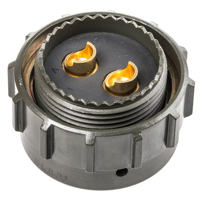 Amphenol, 62GB 2 Way Cable Mount MIL Spec Circular Connector Plug, Pin Contacts,Shell Size 18, Bayonet Coupling,