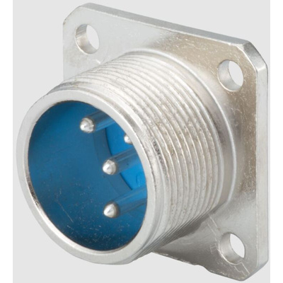 Jaeger 6 Way Panel Mount MIL Spec Circular Connector Receptacle, Pin Contacts, MIL-DTL-5015