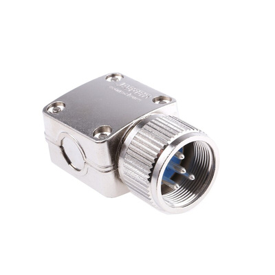 Jaeger 4 Way Cable Mount MIL Spec Circular Connector Plug, Pin Contacts, MIL-DTL-5015