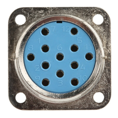 Jaeger 12 Way Panel Mount MIL Spec Circular Connector Receptacle, Socket Contacts, MIL-DTL-5015