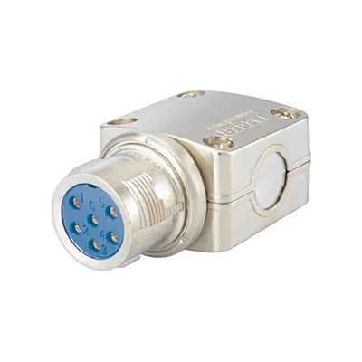 Jaeger 6 Way Cable Mount MIL Spec Circular Connector Plug, Socket Contacts, MIL-DTL-5015