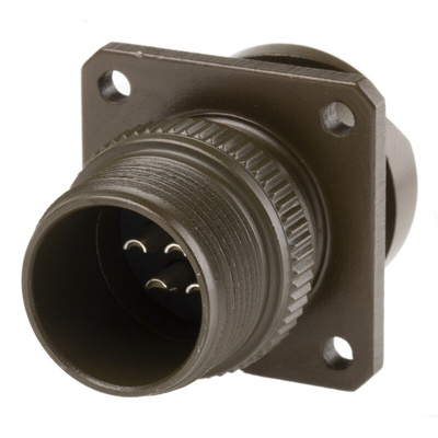 Amphenol, 97B 7 Way Wall Mount MIL Spec Circular Connector Receptacle, Pin Contacts,Shell Size 16S, Bayonet Coupling,