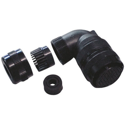 Glenair Right Angle 19 Way Cable Mount MIL Spec Circular Connector Plug, Socket Contacts,Shell Size 14, Bayonet Coupling