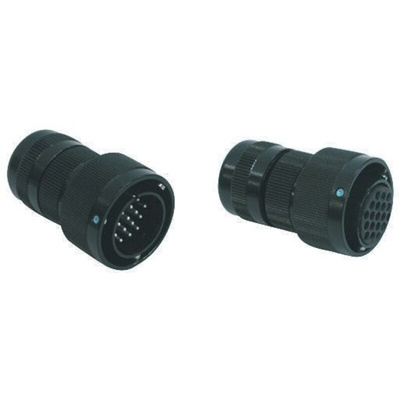 Glenair 2 Way Cable Mount MIL Spec Circular Connector Plug, Socket Contacts,Shell Size 10SL, MIL-DTL-5015