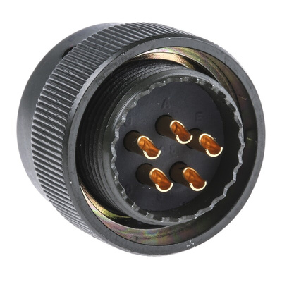 Amphenol, 62GB 5 Way Cable Mount MIL Spec Circular Connector Plug, Pin Contacts,Shell Size 14, Bayonet Coupling,