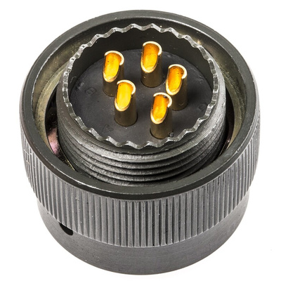 Amphenol, 62GB 5 Way Cable Mount MIL Spec Circular Connector Plug, Socket Contacts,Shell Size 14, Bayonet Coupling,
