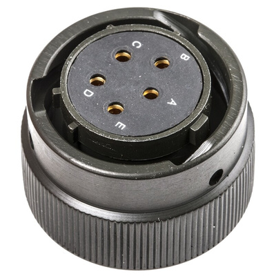 Amphenol, 62GB 5 Way Cable Mount MIL Spec Circular Connector Plug, Socket Contacts,Shell Size 14, Bayonet Coupling,