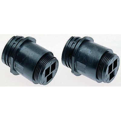 TE Connectivity 3 Way Panel Mount Circular Connectors Receptacle