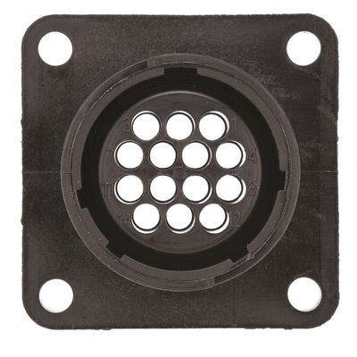 TE Connectivity 14 Way Panel Mount, Surface Mount Circular Connectors Receptacle