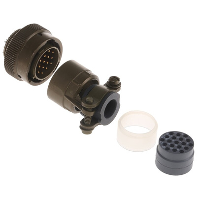 Souriau, 851 19 Way Cable Mount MIL Spec Circular Connector Plug, Pin Contacts,Shell Size 14, Bayonet Coupling,
